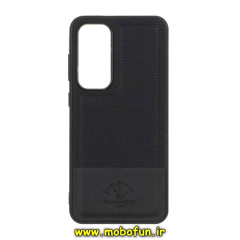 قاب گوشی Galaxy S24 FE سامسونگ چرمی سوزنی کلاسیک POLO پولو سخت HARD مشکی کد 95855