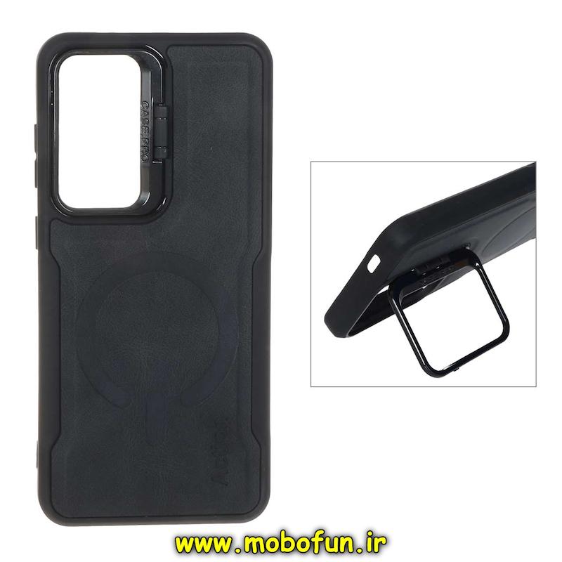 قاب گوشی Galaxy S24 FE سامسونگ سیلیکونی نیوزون جیر استندشو Action لاکچری مشکی کد 95891