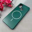 قاب گوشی Galaxy A21S سامسونگ طرح مگ سیف سخت HARD شیشه ای براق کلاسیک سبز کد 112172