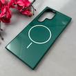 قاب گوشی Galaxy S24 Ultra سامسونگ طرح مگ سیف سخت HARD شیشه ای براق کلاسیک سبز کد 112223