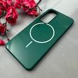 قاب گوشی Galaxy S24 FE سامسونگ طرح مگ سیف سخت HARD شیشه ای براق کلاسیک سبز کد 112235