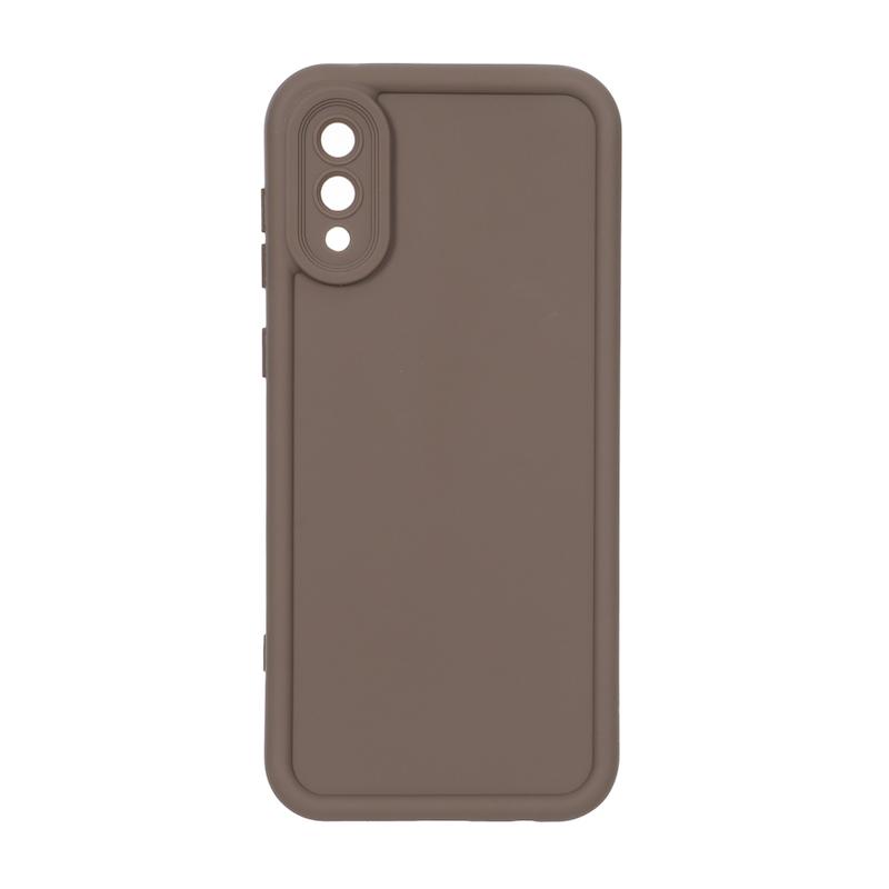 قاب گوشی Galaxy A02 - Galaxy A022 سامسونگ سیلیکونی ژله ای Solid محافظ لنزدار قهوه ای کد E19-112822