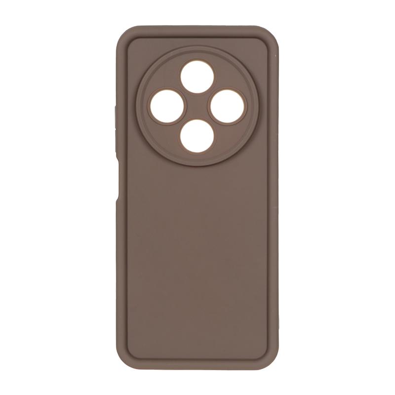 قاب گوشی Redmi 14C / Poco C75 / Redmi A4 شیائومی سیلیکونی ژله ای Solid محافظ لنزدار قهوه ای کد 112888