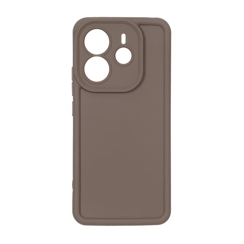 قاب گوشی Redmi Note 14 4G شیائومی سیلیکونی ژله ای Solid محافظ لنزدار قهوه ای کد E19-112905