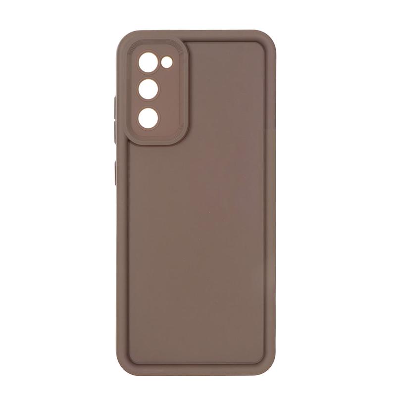 قاب گوشی Galaxy S20 FE سامسونگ سیلیکونی ژله ای Solid محافظ لنزدار قهوه ای کد 112911