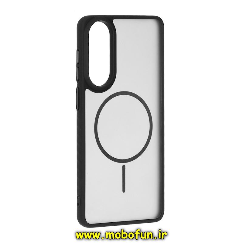 قاب گوشی Galaxy S25 Edge سامسونگ مات Hard Case طرح مگ سیف دور سیلیکونی مشکی کد 95921