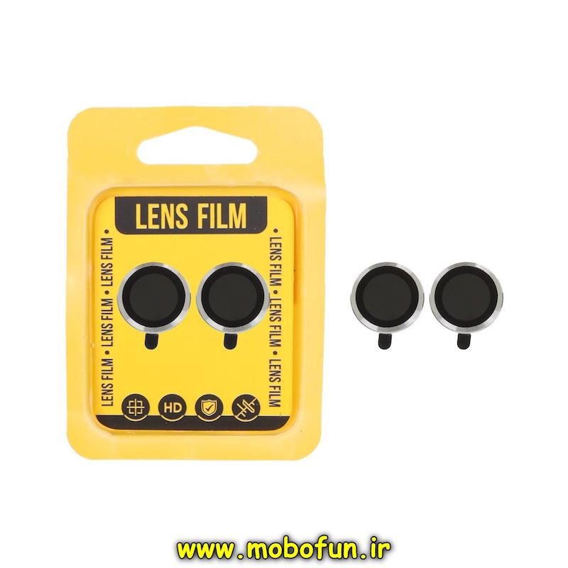 محافظ لنز دوربین گوشی Galaxy S25 Edge سامسونگ اورجینال LENS FILM مدل رینگی فلزی نقره ای کد 95932