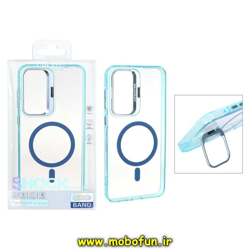 قاب گوشی Galaxy S25 FE سامسونگ اورجینال متال Bracket مگ سیف دار لنز آلومینیومی سبزآبی کد 95937