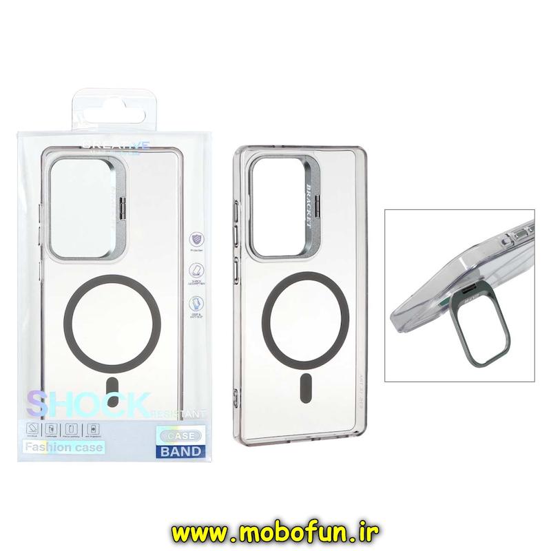 قاب گوشی Galaxy S25 Ultra سامسونگ اورجینال متال Bracket مگ سیف دار لنز آلومینیومی خاکستری کد 95956