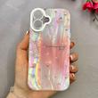 قاب گوشی iPhone 17 آیفون فانتزی ماربل لاکچری کرومی محافظ لنزدار اکلیلی طرح گل کد 113938