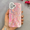 قاب گوشی iPhone 17 آیفون فانتزی ماربل لاکچری کرومی محافظ لنزدار اکلیلی طرح گل کد 113940