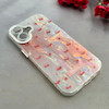 قاب گوشی iPhone 17 آیفون فانتزی ماربل لاکچری کرومی محافظ لنزدار اکلیلی طرح گل کد 113943