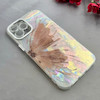 قاب گوشی iPhone 12 Pro Max آیفون فانتزی ماربل لاکچری کرومی محافظ لنزدار اکلیلی طرح پروانه کد 113971