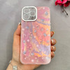 قاب گوشی iPhone 13 Pro Max آیفون فانتزی ماربل لاکچری کرومی محافظ لنزدار اکلیلی طرح گل کد 113972