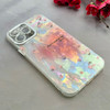 قاب گوشی iPhone 13 Pro Max آیفون فانتزی ماربل لاکچری کرومی محافظ لنزدار اکلیلی طرح گل کد 113974