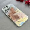 قاب گوشی iPhone 16 Pro Max آیفون فانتزی ماربل لاکچری کرومی محافظ لنزدار اکلیلی طرح پروانه کد 113990