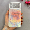 قاب گوشی iPhone 17 Pro Max آیفون فانتزی ماربل لاکچری کرومی محافظ لنزدار اکلیلی طرح گل کد 113995