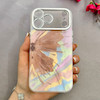 قاب گوشی iPhone 17 Pro Max آیفون فانتزی ماربل لاکچری کرومی محافظ لنزدار اکلیلی طرح پروانه کد 113999