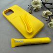 قاب گوشی iPhone 12 Pro Max / iPhone 13 Pro Max آیفون سیلیکونی پاک کنی اورجینال rhode روود همراه با لیپ گلاس زرد کد 111636
