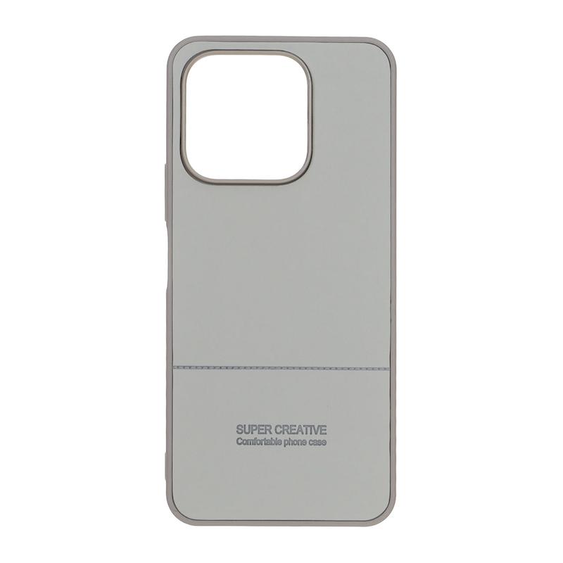 قاب گوشی Honor X6B آنر اورجینال SUPER CREATIVE چرمی طرح دوخت HARD طوسی کد 95992