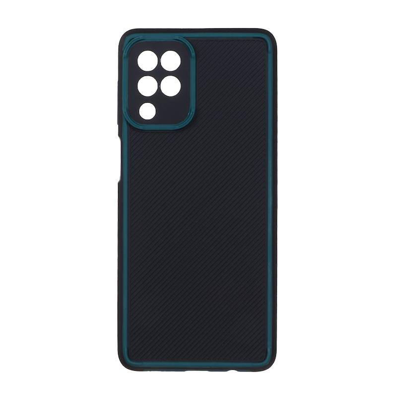 قاب گوشی Galaxy M62 / Galaxy F62 سامسونگ طرح کربنی Hard کبریتی محافظ لنز دار سبز تیره کد 113064