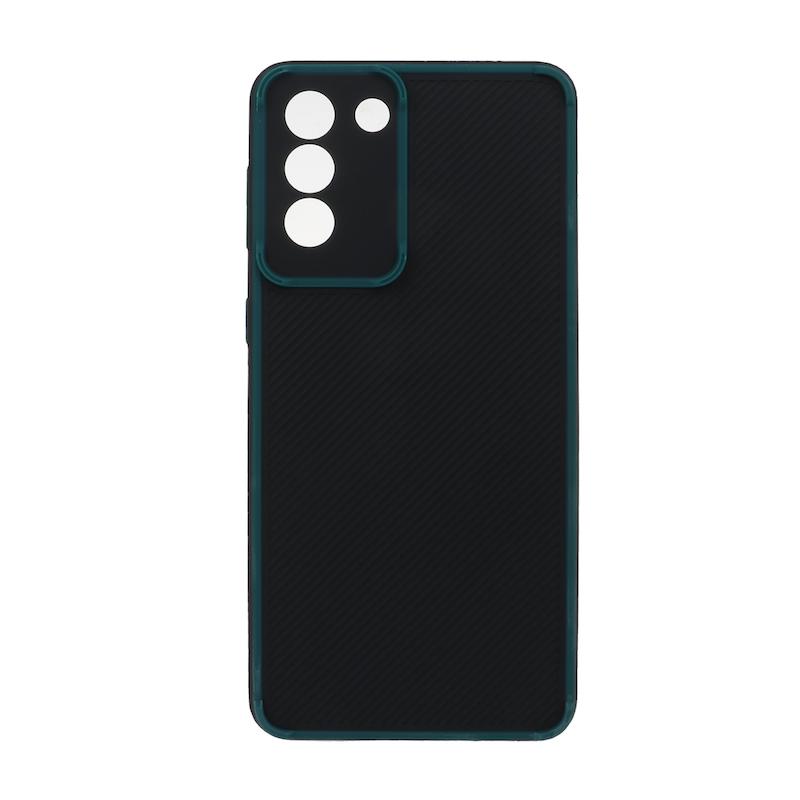 قاب گوشی Galaxy S21 Plus سامسونگ طرح کربنی Hard کبریتی محافظ لنز دار سبز تیره کد 113070