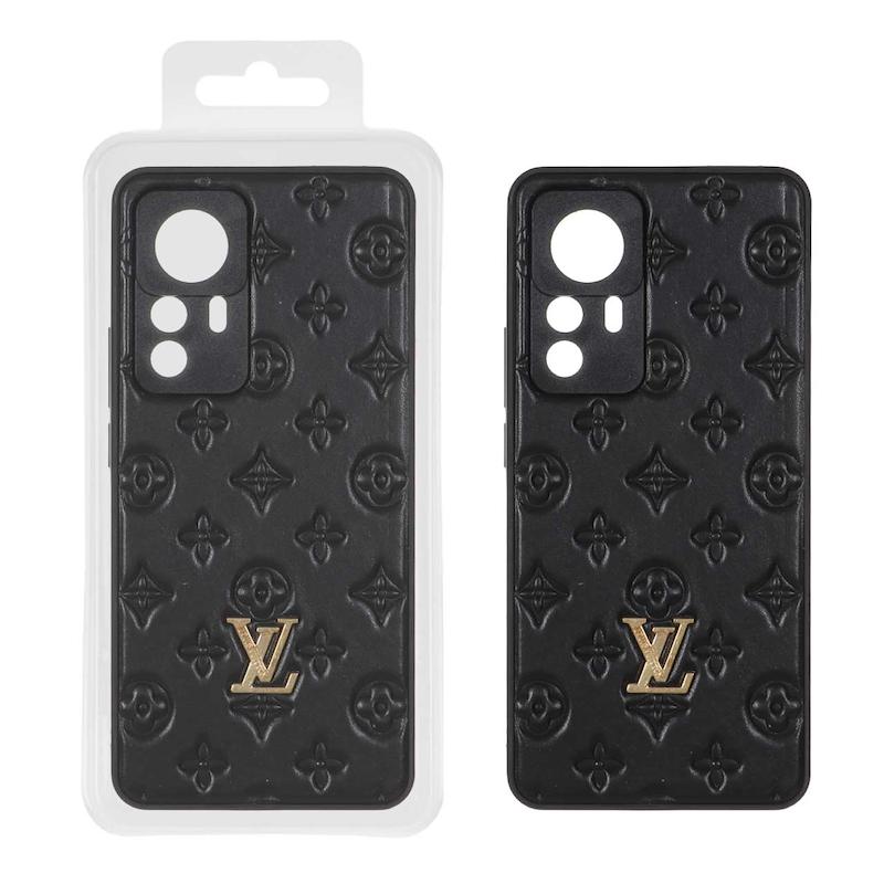 قاب گوشی Xiaomi 12T / Xiaomi 12T Pro / Redmi K50 Ultra شیائومی طرح دار پافر چرمی محافظ لنز دار لویی ویتون LV مشکی کد 96023