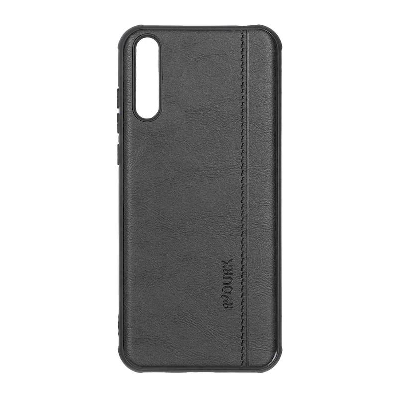 قاب گوشی Huawei Y8P هوآوی طرح ژله ا ی چرمی ساده Ryourk مشکی کد 96044