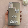 قاب گوشی Galaxy A10S سامسونگ اورجینال SO COOL سوکول طرح دار نگین برجسته محافظ لنزدار دکمه کرومی مشکی کد 113860