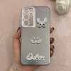 قاب گوشی Galaxy A35 سامسونگ اورجینال SO COOL سوکول طرح دار نگین برجسته محافظ لنزدار دکمه کرومی مشکی کد 113897