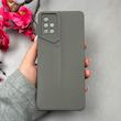 قاب گوشی Galaxy A71 سامسونگ سری Porsche Design سیلیکونی ژله ای محافظ لنز دار خاکستری کد E69-114180