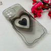 قاب گوشی Galaxy A12 / M12 سامسونگ بالشتی لاکچری LUXURY محافظ لنزدار طرح قلب کیوت کد 114341