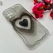 قاب گوشی Galaxy A12 / M12 سامسونگ بالشتی لاکچری LUXURY محافظ لنزدار طرح قلب کیوت کد 114341