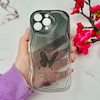 قاب گوشی iPhone 16 Pro Max آیفون بالشتی لاکچری LUXURY محافظ لنزدار طرح پروانه کیوت کد E20-114470
