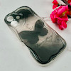 قاب گوشی iPhone 17 آیفون بالشتی لاکچری LUXURY محافظ لنزدار طرح پروانه کیوت کد 114488
