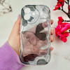 قاب گوشی iPhone 17 آیفون بالشتی لاکچری LUXURY محافظ لنزدار طرح پروانه کیوت کد 114489