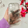 قاب گوشی iPhone 17 آیفون بالشتی لاکچری LUXURY محافظ لنزدار طرح پروانه کیوت کد E20-114490
