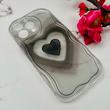 قاب گوشی iPhone 15 Pro Max آیفون بالشتی لاکچری LUXURY محافظ لنزدار طرح قلب کیوت کد 114509