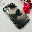 قاب گوشی iPhone 15 Pro Max آیفون بالشتی لاکچری LUXURY محافظ لنزدار طرح پروانه کیوت کد 114511