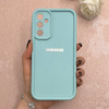 قاب گوشی Galaxy A24 سامسونگ سیلیکونی ژله ای Solid محافظ لنزدار آبی کد 115023