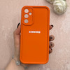 قاب گوشی Galaxy A34 سامسونگ سیلیکونی ژله ای Solid محافظ لنزدار نارنجی کد 115041