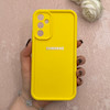 قاب گوشی Galaxy A34 سامسونگ سیلیکونی ژله ای Solid محافظ لنزدار زرد کد 115045