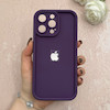 قاب گوشی iPhone 15 Pro Max آیفون سیلیکونی ژله ای Solid محافظ لنزدار بنفش تیره کد 115067