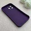 قاب گوشی iPhone 15 Pro Max آیفون سیلیکونی ژله ای Solid محافظ لنزدار بنفش تیره کد 115067