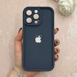 قاب گوشی iPhone 15 Pro Max آیفون سیلیکونی ژله ای Solid محافظ لنزدار سرمه ای کد 115068