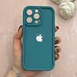 قاب گوشی iPhone 13 Pro آیفون سیلیکونی ژله ای Solid محافظ لنزدار سبز کد 115080