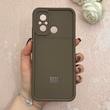 قاب گوشی Redmi 12C / Poco C55 / Redmi 11A شیائومی سیلیکونی ژله ای Solid محافظ لنزدار قهوه ای کد 115102