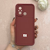 قاب گوشی Redmi 12C / Poco C55 / Redmi 11A شیائومی سیلیکونی ژله ای Solid محافظ لنزدار عنابی کد 115107