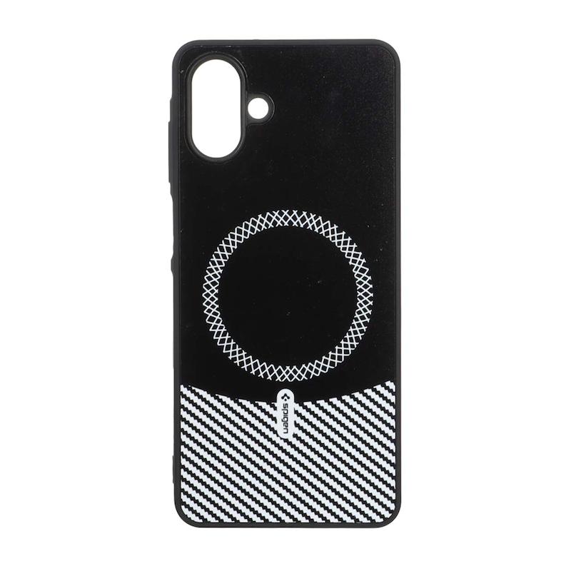 قاب گوشی Galaxy A07 سامسونگ اسپیگن SPIGEN طرح مگ سیف کربن هاشور HARD مشکی کد 96119