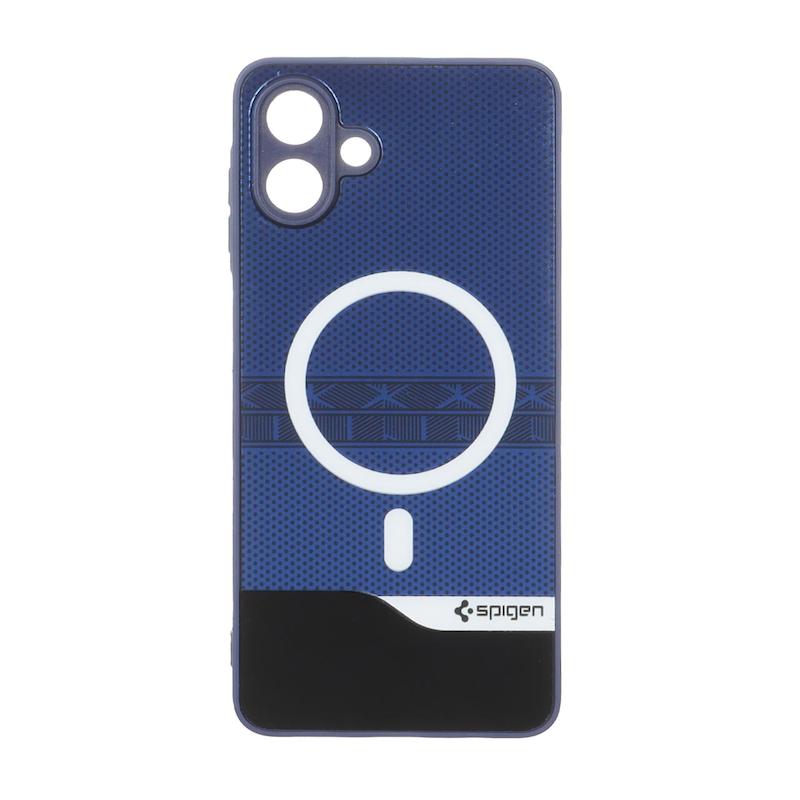 قاب گوشی Galaxy A07 سامسونگ اسپیگن SPIGEN طرح مگ سیف کربن هاشور HARD سرمه ای کد 96128